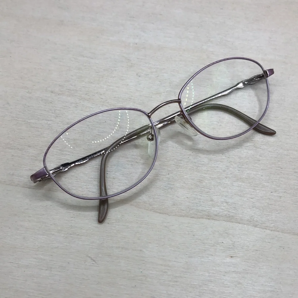 Tres jolie 113 613 glasses FRAMES ONLY Oval 52-17-130 Lavender Silver